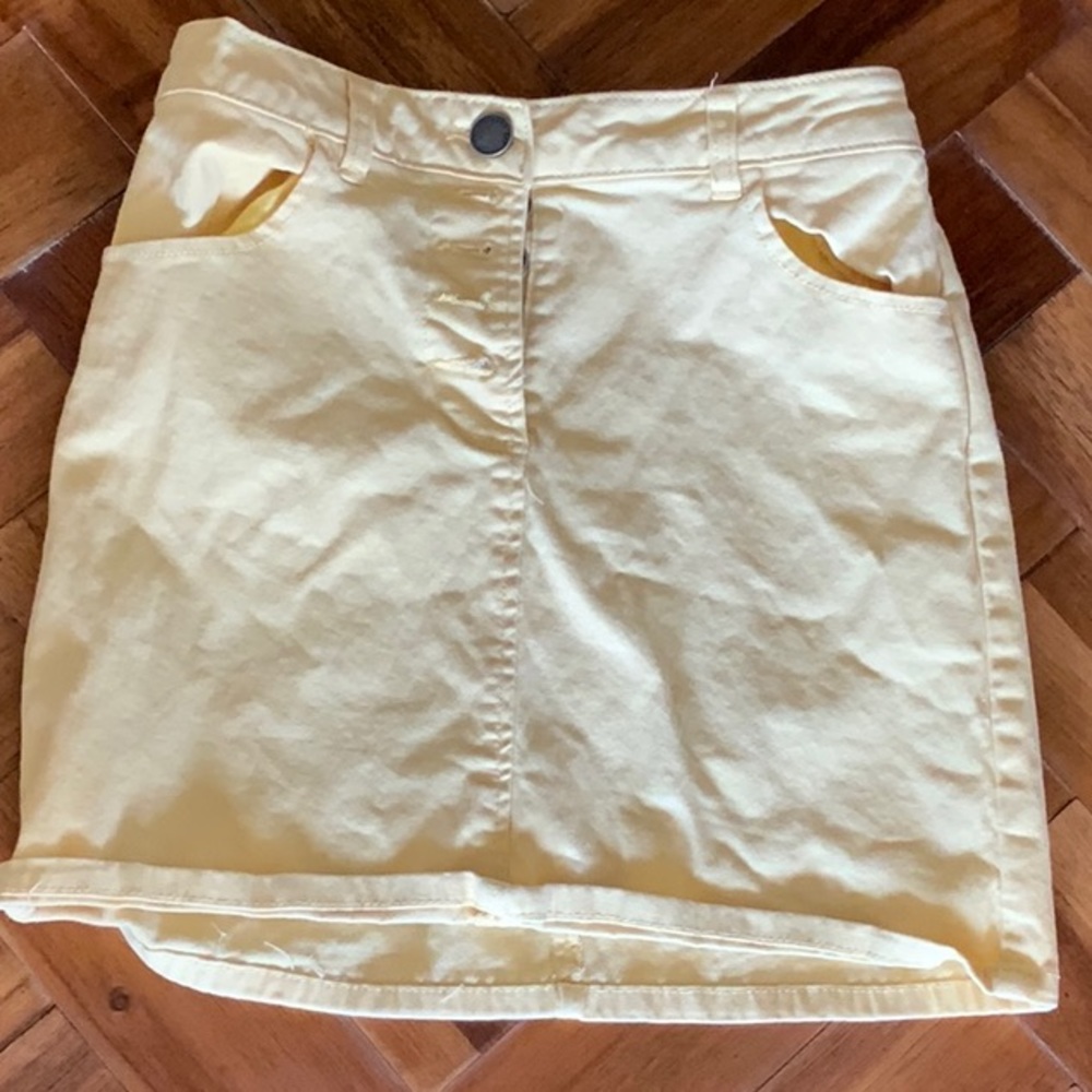 Yellow Denim Skirt